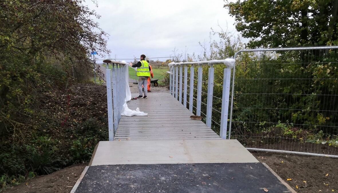 The New Cycle and Footbridge is Installed at Milton Park